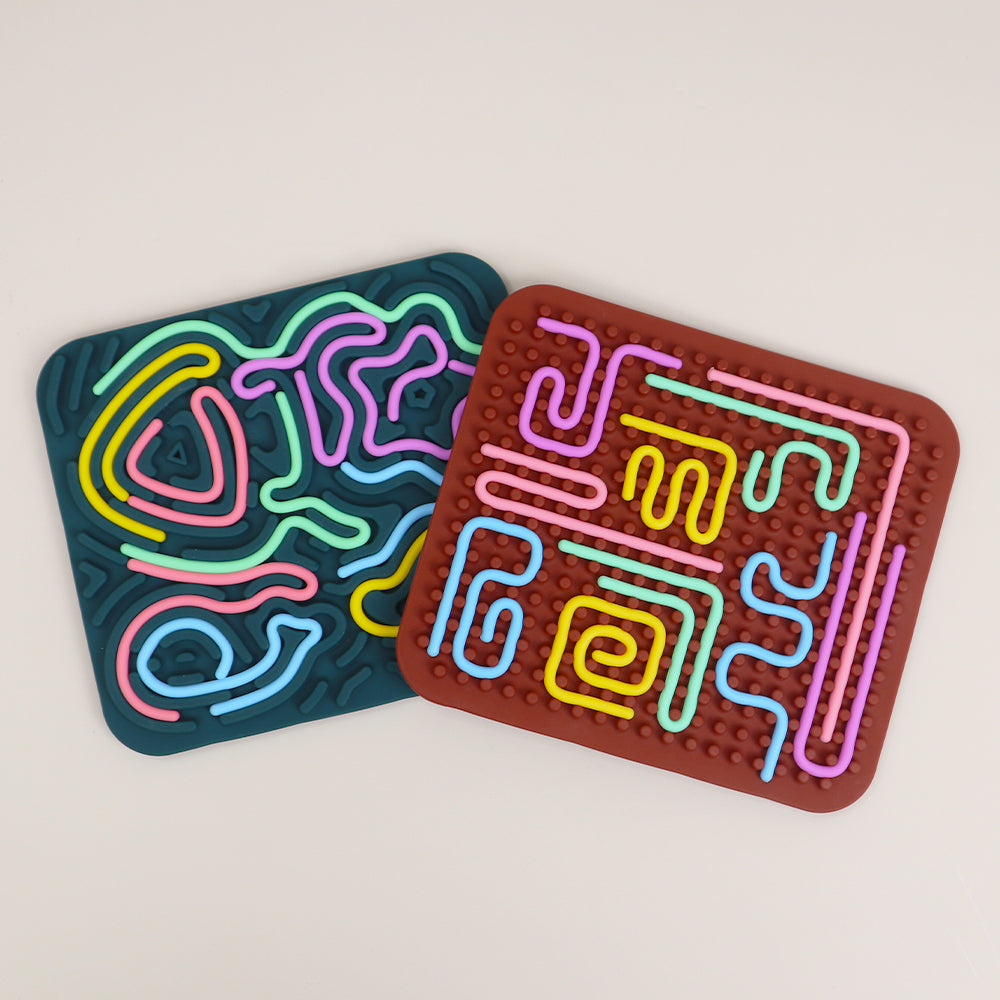 Tablero Sensorial de Silicona - Juego de Laberintos