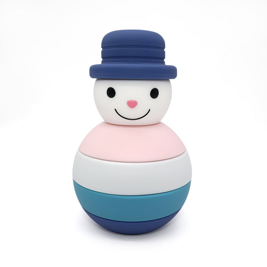 Muñeco de Nieve Apilable de Silicona Azul