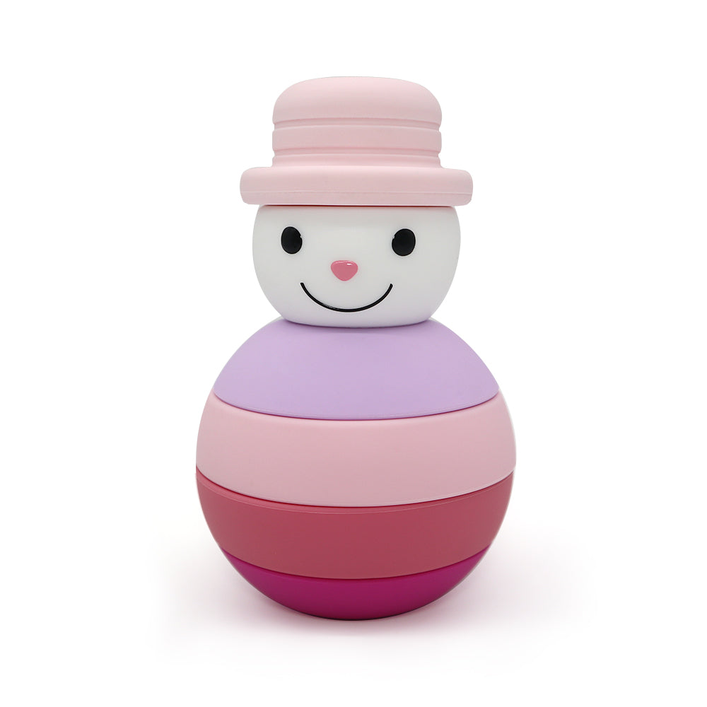 Muñeco de Nieve Apilable de Silicona Rosado