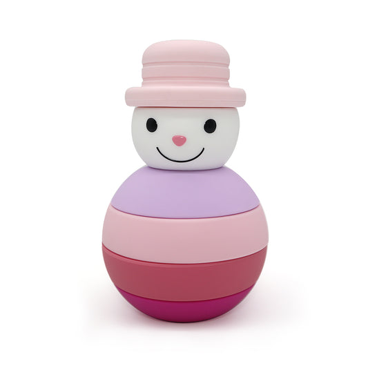 Muñeco de Nieve Apilable de Silicona Rosado