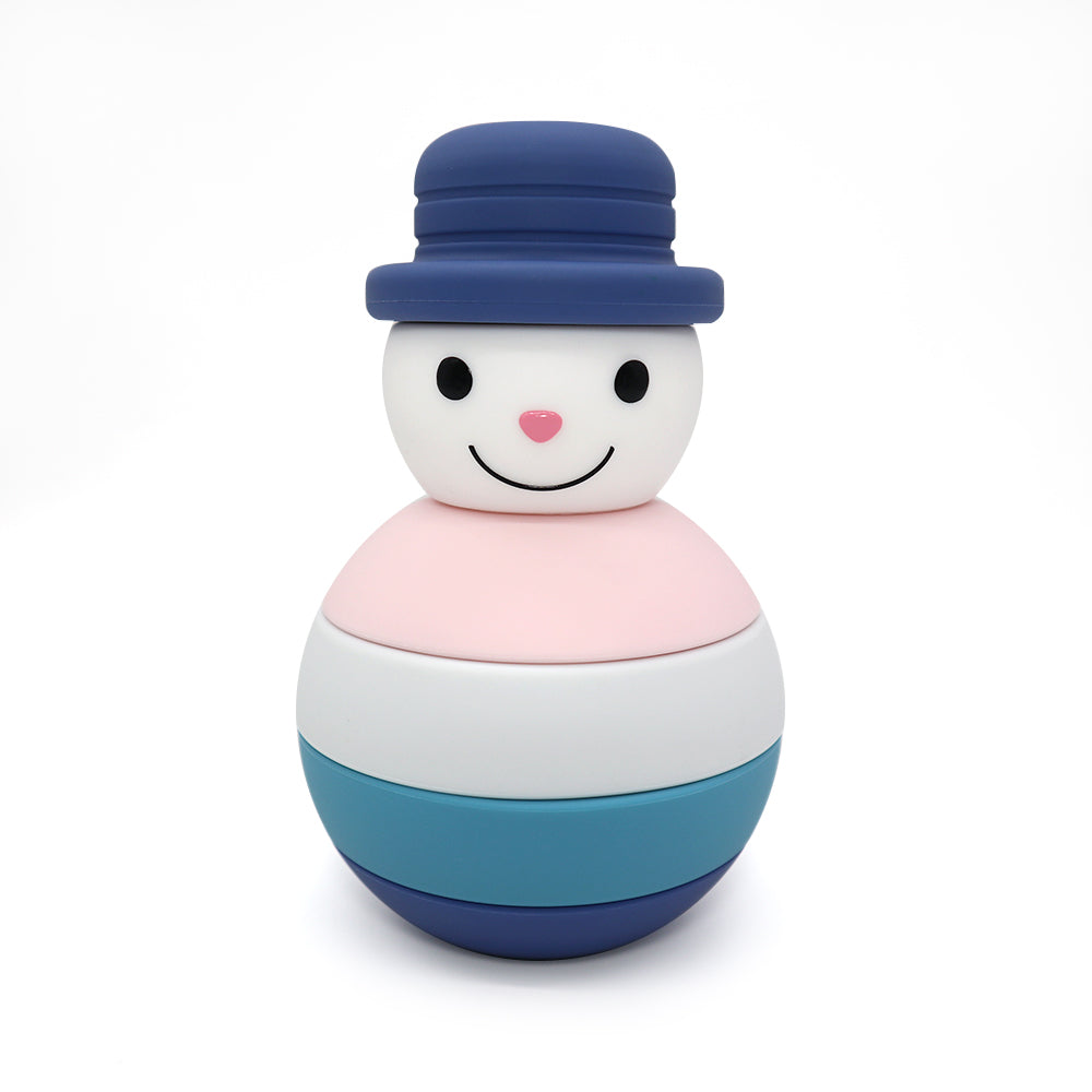 Muñeco de Nieve Apilable de Silicona Azul