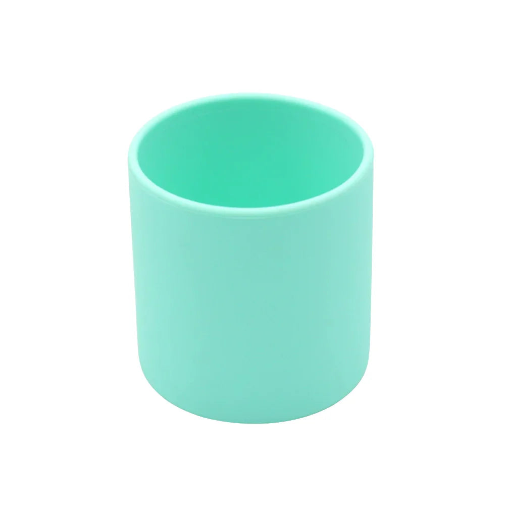 Vaso de silicona seguro para bebés, capacidad 200 ml, color verde menta