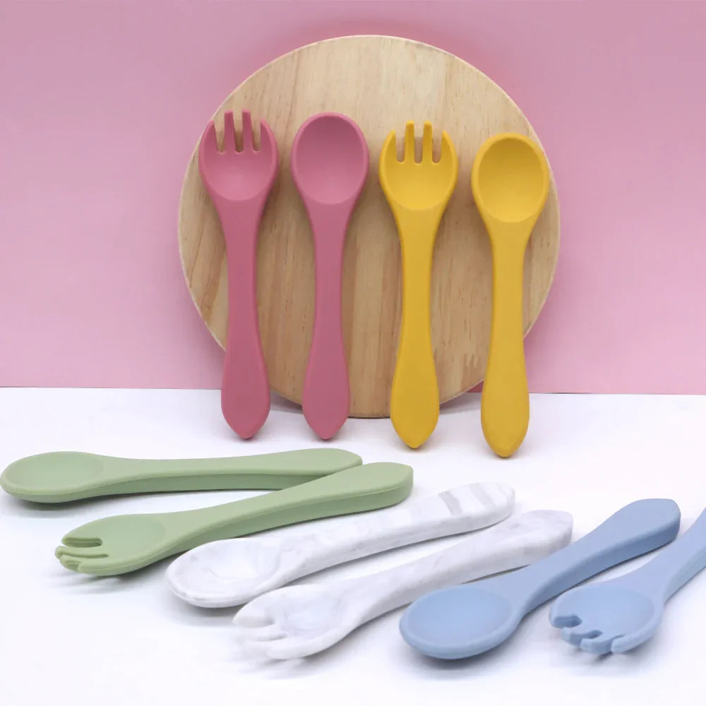 Set Cuchara + Tenedor de Silicona